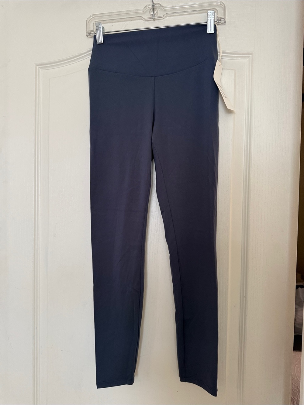 Everyday High-Rise Navy Leggings with Wide Waistband